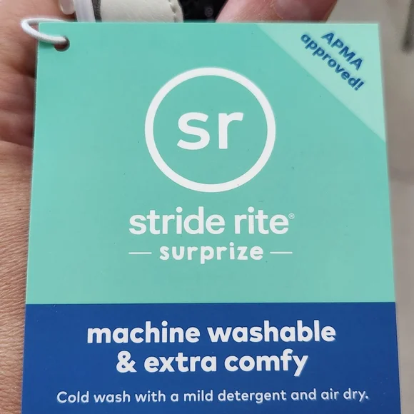 Stride Rite Baby Sneakers in Black and White - Picture 4 of 6